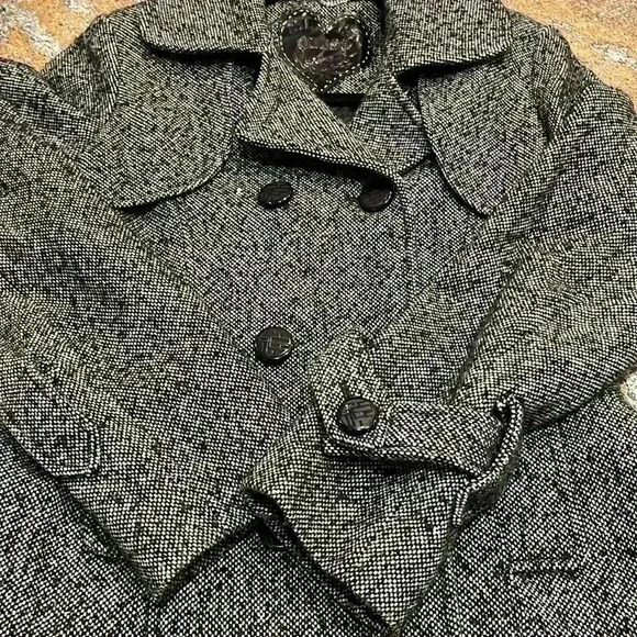 Guess Pleated Detail Wool Blend Coat - Picture 5 of 8